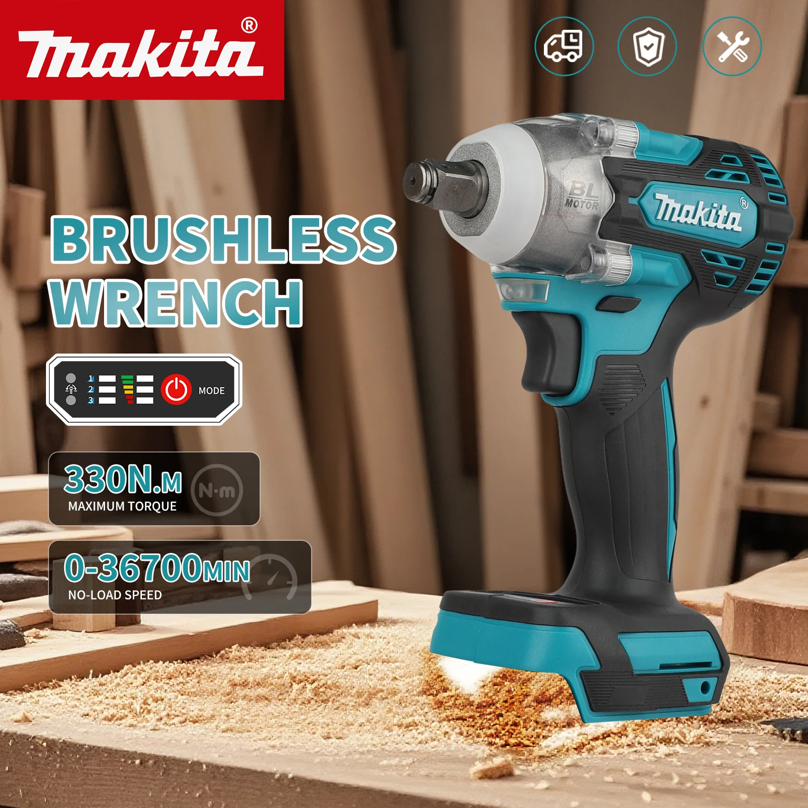 Makita Drill Dtw300 - Para a chave de impacto sem